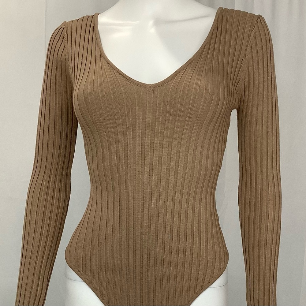 Tan Long Sleeve bodysuit